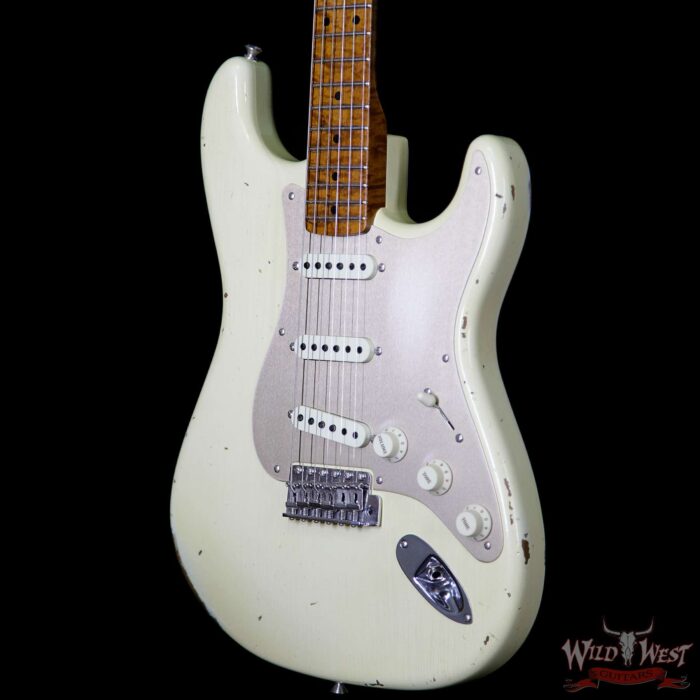 2017 NAMM Fender Custom Shop 30th Anniversary LTD 1956 Roasted Stratocaster Relic Aged Vintage White - Image 2