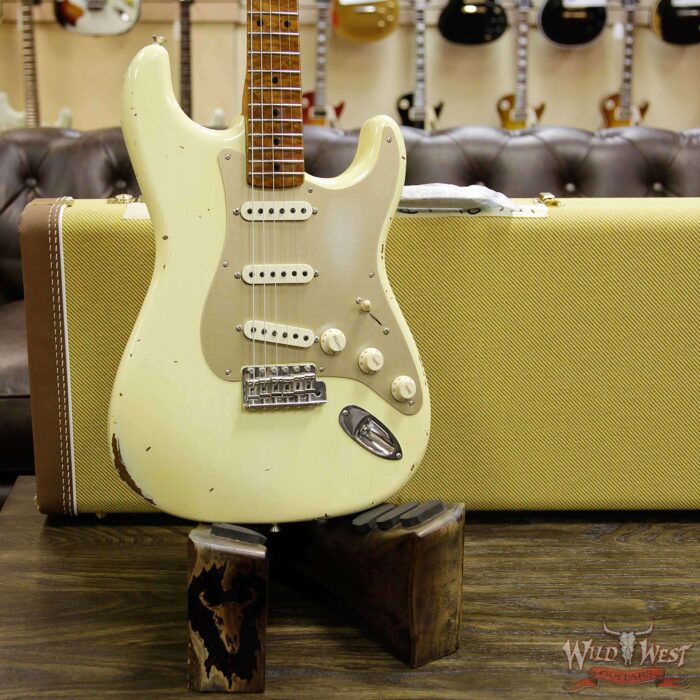 2017 NAMM Fender Custom Shop 30th Anniversary LTD 1956 Roasted Stratocaster Relic Aged Vintage White - Image 13