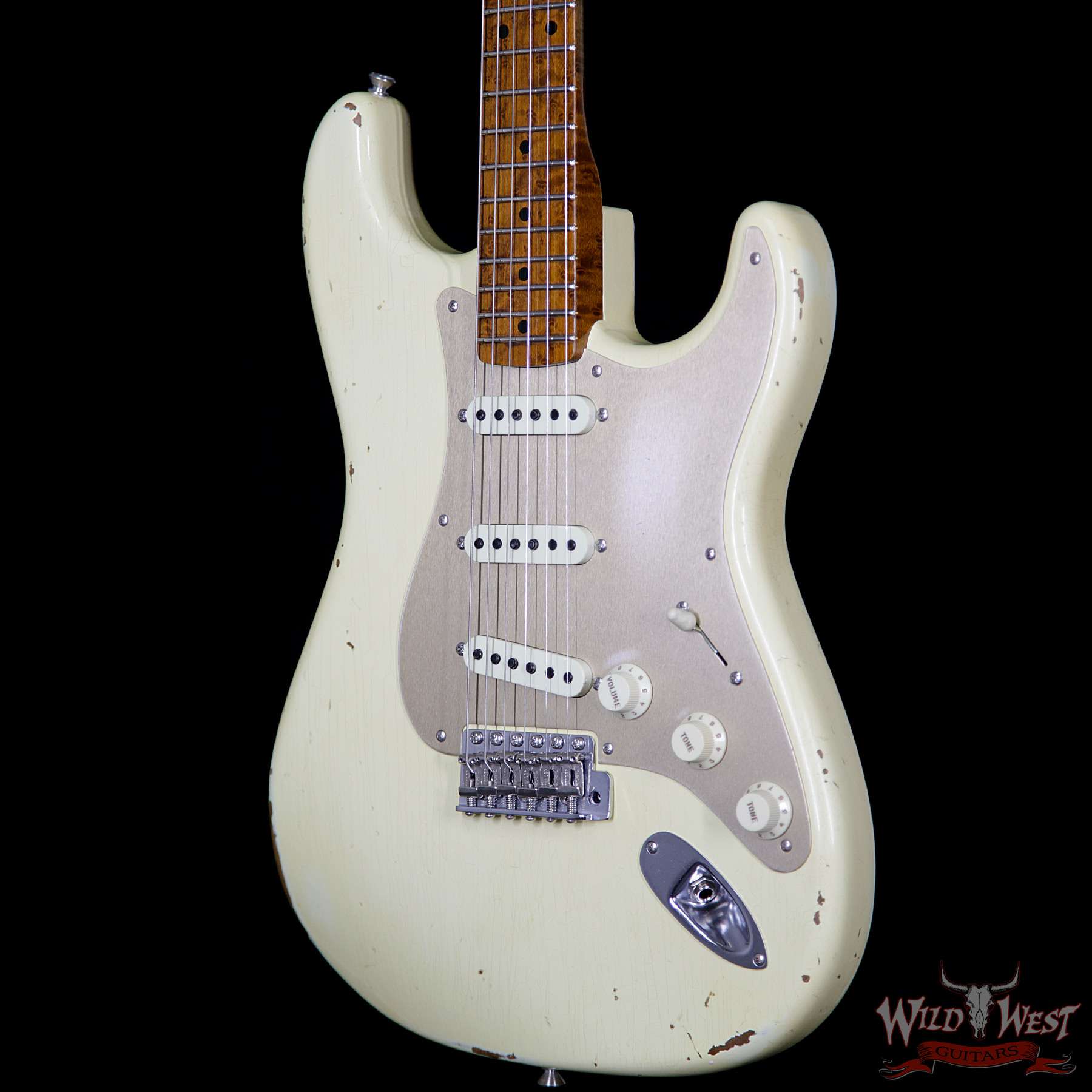 fendercs-1956rststratocaster-avw-cz532800-br__wwg.jpg NAMM Fender Custom Shop 30th Anniversary LTD 1956 Roasted Stratocaster Relic Aged Vintage White - Image 2