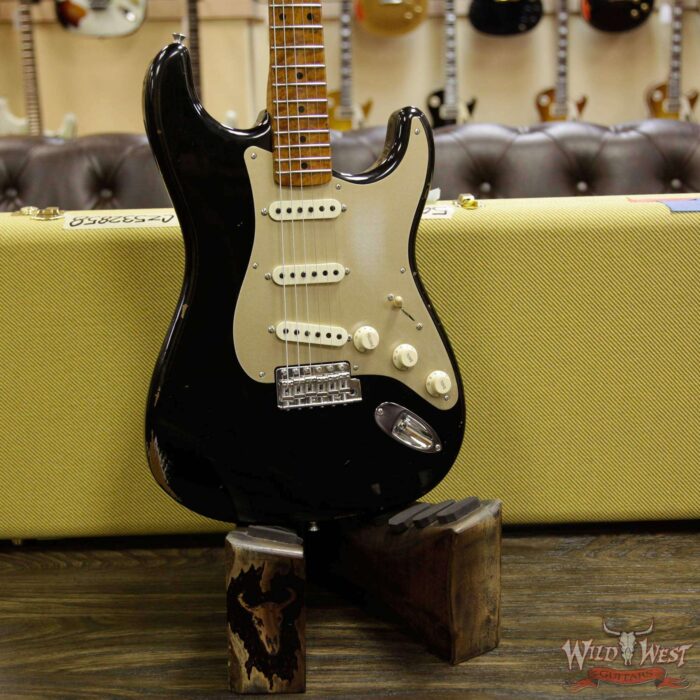 2017 NAMM Fender Custom Shop 30th Anniversary LTD 1956 Roasted Stratocaster Relic Aged Black - Image 13