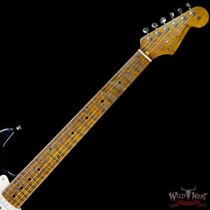 2017 NAMM Fender Custom Shop 30th Anniversary LTD 1956 Roasted Stratocaster Relic Aged Black - Image 9