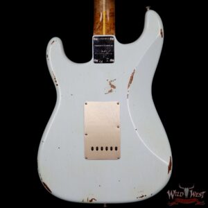 2017 NAMM Fender Custom Shop 30th Anniversary LTD 1956 Roasted Stratocaster Relic Faded Sonic Blue - Image 7