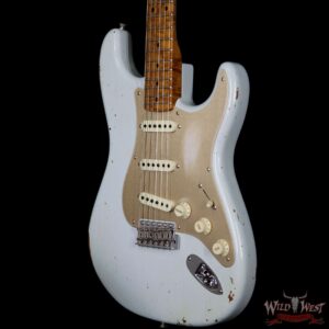 2017 NAMM Fender Custom Shop 30th Anniversary LTD 1956 Roasted Stratocaster Relic Faded Sonic Blue - Image 2