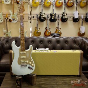 2017 NAMM Fender Custom Shop 30th Anniversary LTD 1956 Roasted Stratocaster Relic Faded Sonic Blue - Image 12