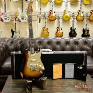 Fender Custom Shop Roasted 1960 Stratocaster Relic Birdseye Maple Neck AAA Rosewood Slab Board 3 Tone Sunburst - Image 9