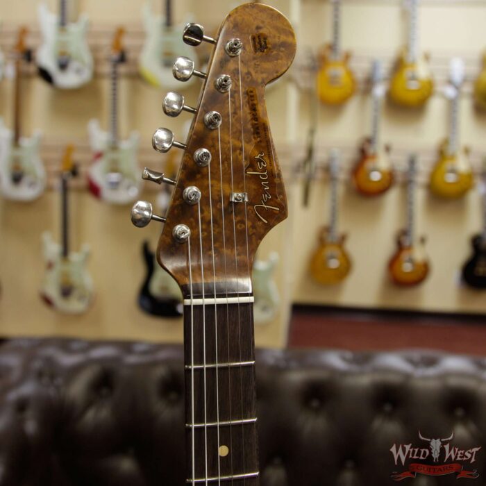 Fender Custom Shop Roasted 1960 Stratocaster Relic Birdseye Maple Neck AAA Rosewood Slab Board 3 Tone Sunburst - Image 5