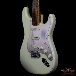 Fender Custom Shop 1956 Roasted Stratocaster Relic AAA Birdseye Maple Neck & Fingerboard Aged Vintage White - Image 2