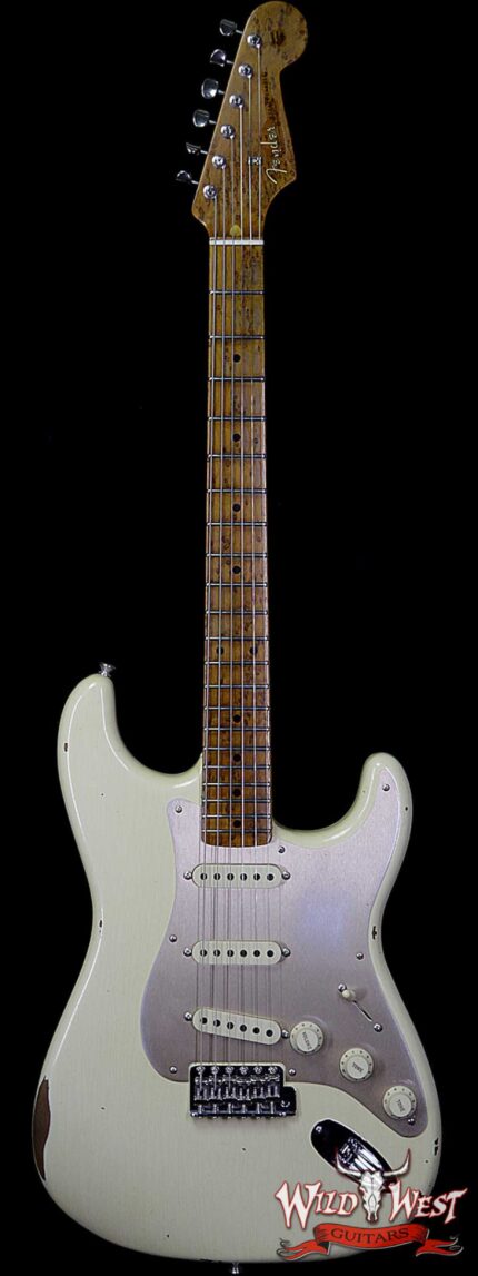Fender Custom Shop 1956 Roasted Stratocaster Relic AAA Birdseye Maple Neck & Fingerboard Aged Vintage White