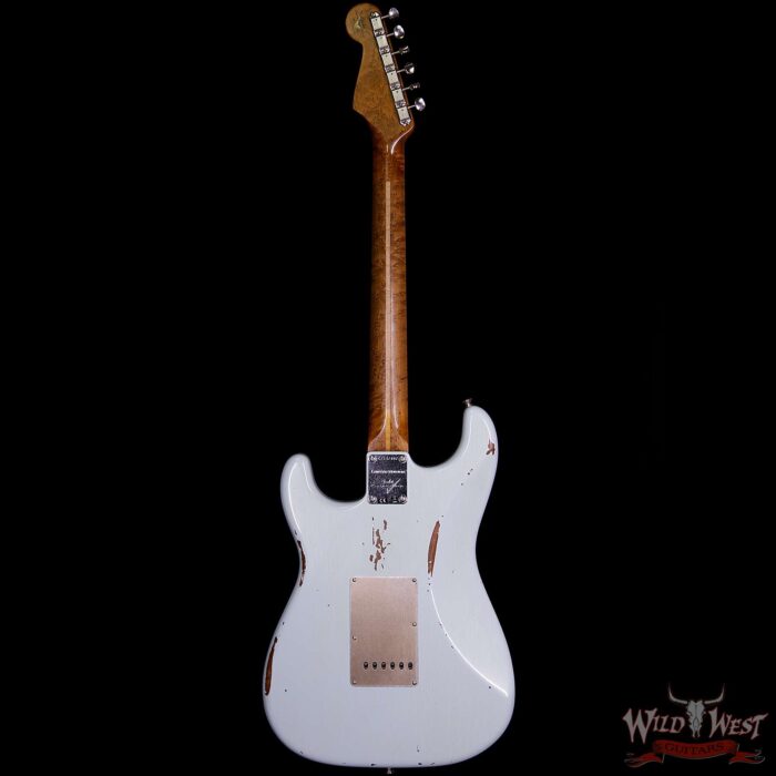 Fender Custom Shop 30th Anniversary LTD Roasted 1956 Stratocaster Relic Birdseye Neck & Board Faded Sonic Blue - Image 6