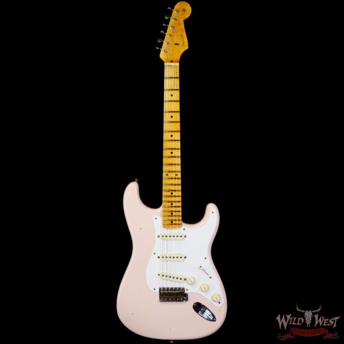 Fender Custom Shop 1956 Stratocaster Hand-Wound Master Design Bone Tone Pickups Journeyman Relic Super Faded Aged Shell Pink - Image 3