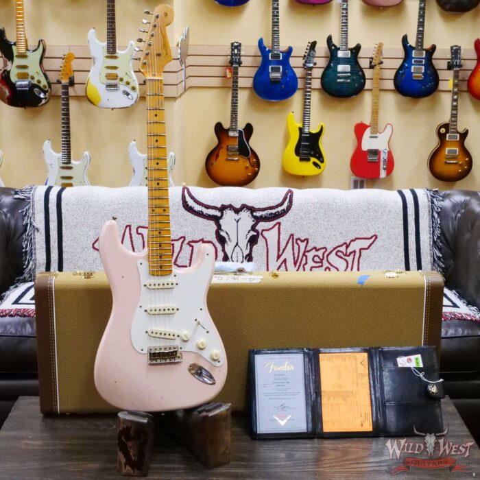 Fender Custom Shop 1956 Stratocaster Hand-Wound Master Design Bone Tone Pickups Journeyman Relic Super Faded Aged Shell Pink - Image 6