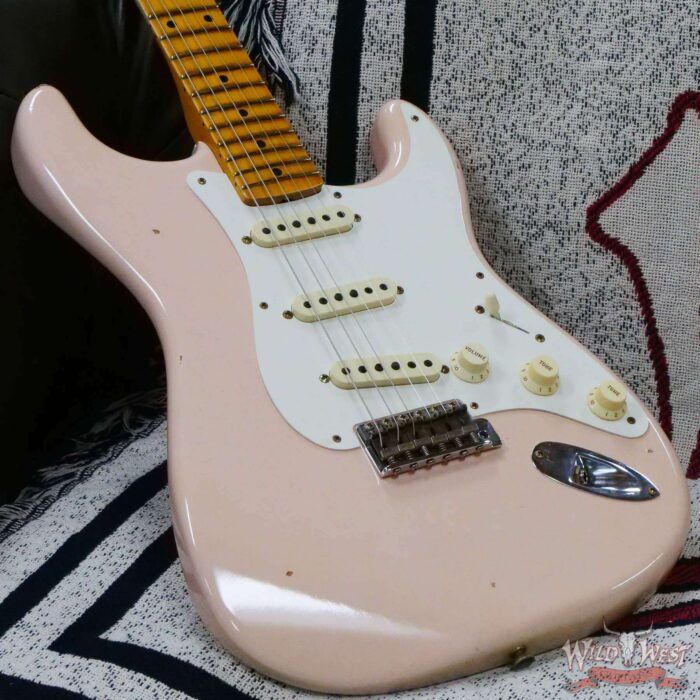 Fender Custom Shop 1956 Stratocaster Hand-Wound Master Design Bone Tone Pickups Journeyman Relic Super Faded Aged Shell Pink - Image 8