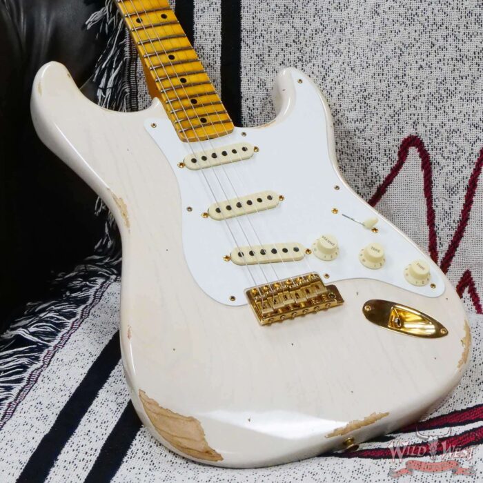 Fender Custom Shop 1956 Stratocaster Hand-Wound Pickups Relic Gold Hardware Aged White Blonde - Image 8