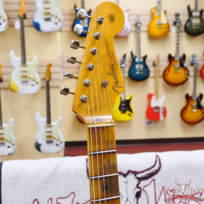 Fender Custom Shop 1956 Ash Stratocaster Hand-Wound Pickups Relic Faded Black - Image 7