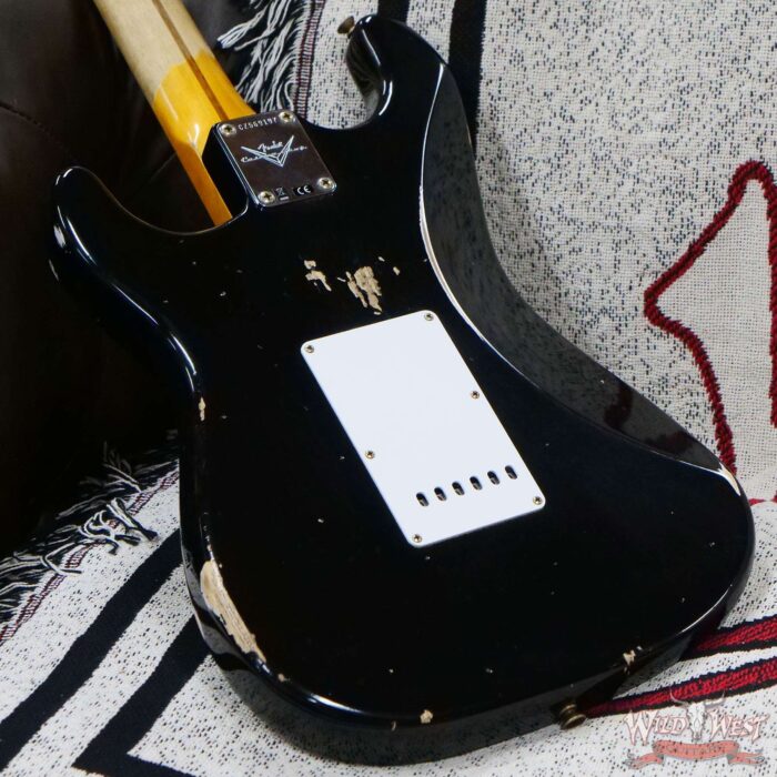 Fender Custom Shop 1956 Ash Stratocaster Hand-Wound Pickups Relic Faded Black - Image 12