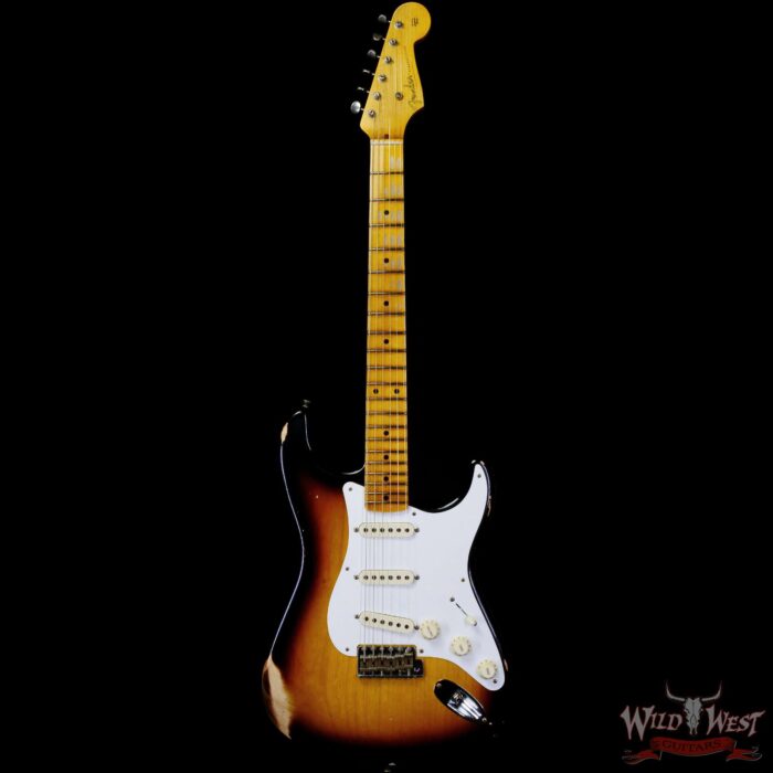 Fender Custom Shop 1956 Stratocaster Hand-Wound Pickups Relic Faded 2 Tone Sunburst - Image 3