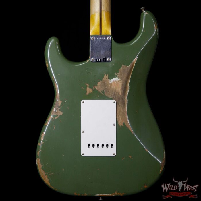 Fender Custom Shop 1956 Stratocaster HSS Heavy Relic Matte Army 2 - Image 6
