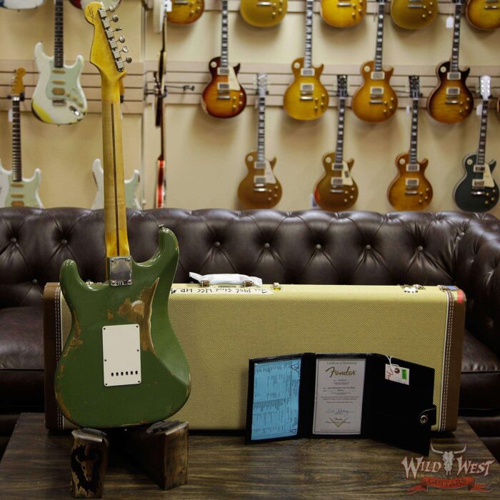 Fender Custom Shop 1956 Stratocaster HSS Heavy Relic Matte Army 2 - Image 13
