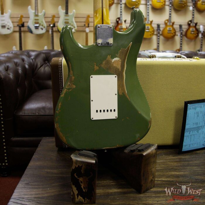 Fender Custom Shop 1956 Stratocaster HSS Heavy Relic Matte Army 2 - Image 14