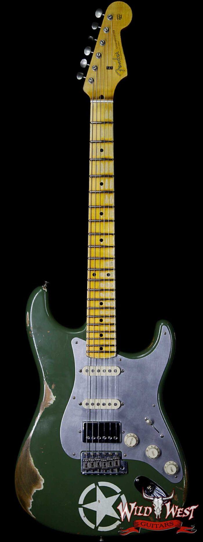 Fender Custom Shop 1956 Stratocaster HSS Heavy Relic Matte Army 2 - Image 1