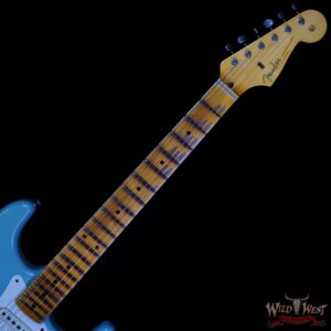 Fender Custom Shop Time Machine Collection 1957 Stratocaster Relic Faded Aged Daphne Blue - Image 4