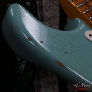 Fender Custom Shop Time Machine Collection 1957 Stratocaster Relic Faded Aged Daphne Blue - Image 9
