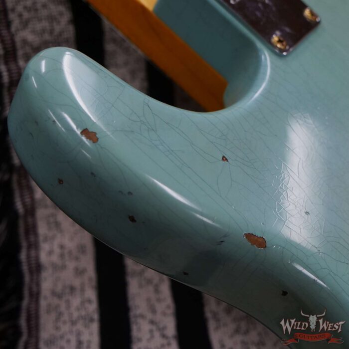 Fender Custom Shop Time Machine Collection 1957 Stratocaster Relic Faded Aged Daphne Blue - Image 13