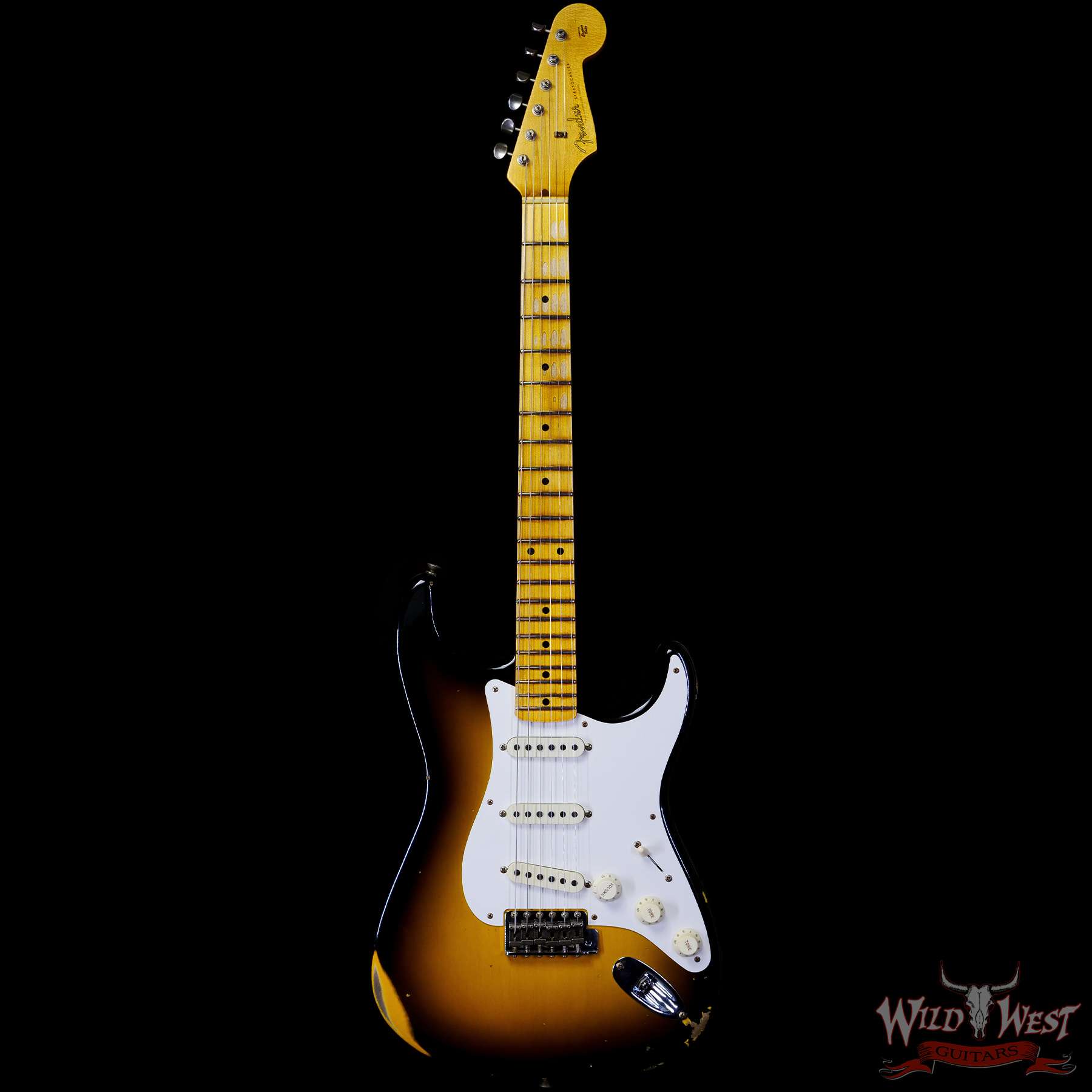 fendercs-1957strat-cz565768-c1__wwg.jpg Fender Custom Shop ‘57 1957 Stratocaster Hand-Wound Pickups Relic Wide-Fade 2-Color Sunburst - Image 3