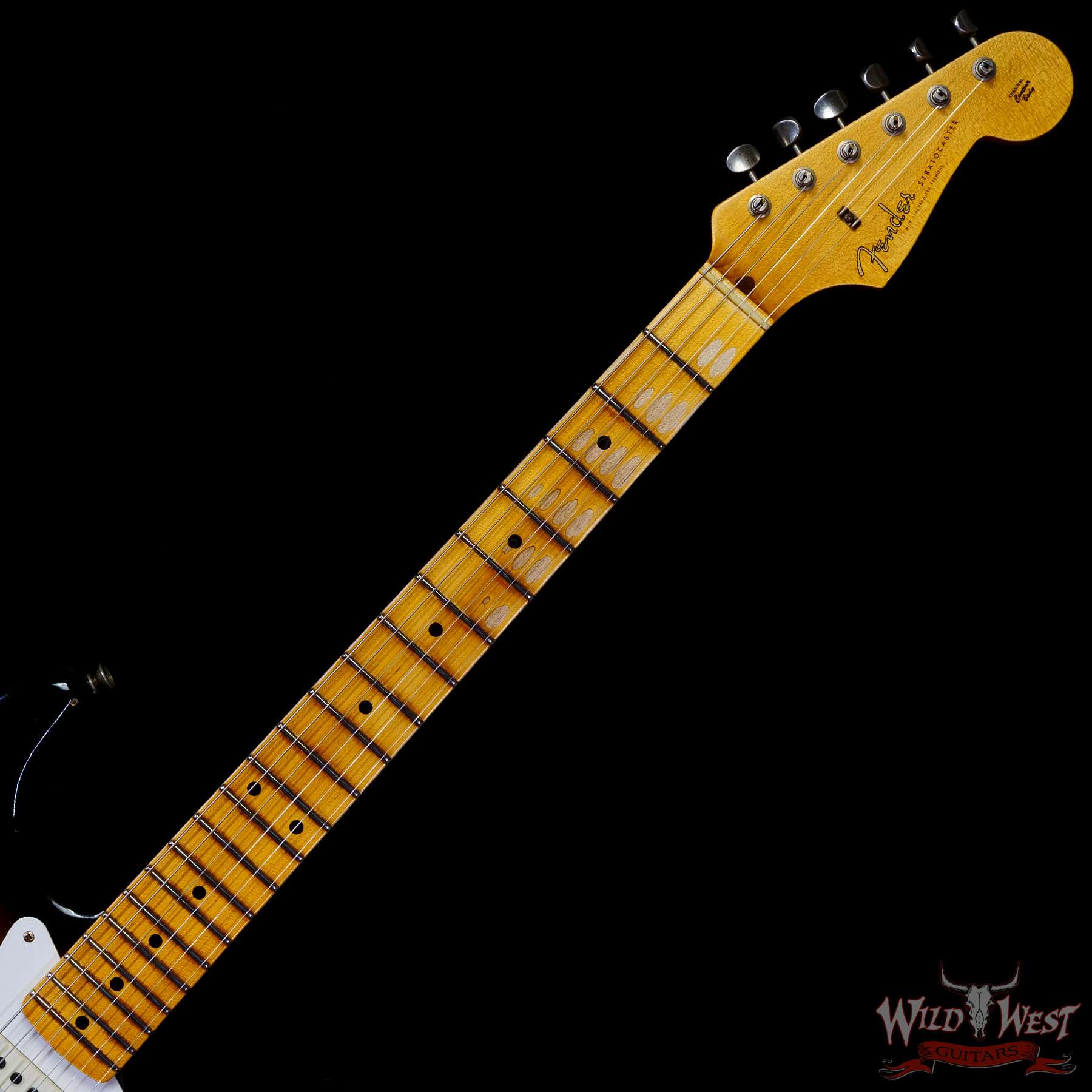 fendercs-1957strat-cz565768-c2__wwg.jpg Fender Custom Shop ‘57 1957 Stratocaster Hand-Wound Pickups Relic Wide-Fade 2-Color Sunburst - Image 4
