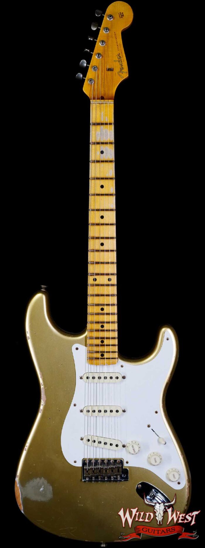 Fender Custom Shop 1957 Stratocaster Hand-Wound Pickups Quatersawn Maple Neck Relic Aged HLE Gold - Image 1