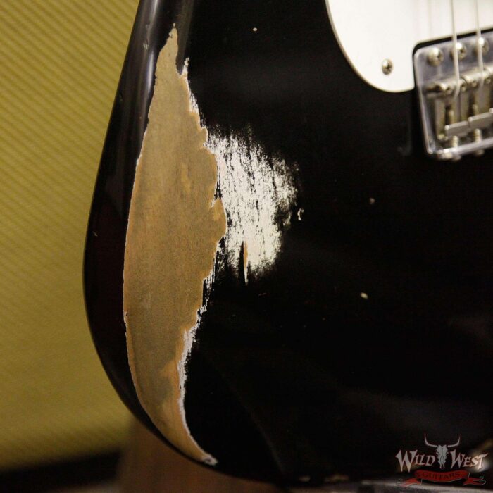 Fender Custom Shop 1957 Stratocaster Reissue Heavy Relic Maple Neck Black - Image 11