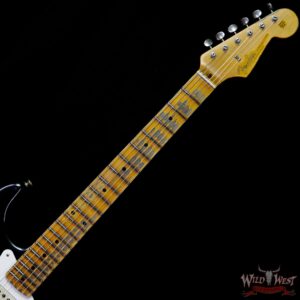 Fender Custom Shop 1957 Stratocaster Reissue Heavy Relic Maple Neck Black - Image 7