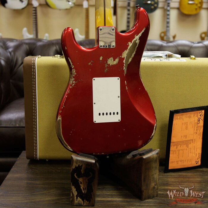 Fender Custom Shop 1957 Stratocaster Heavy Relic Maple Neck Candy Apple Red - Image 15