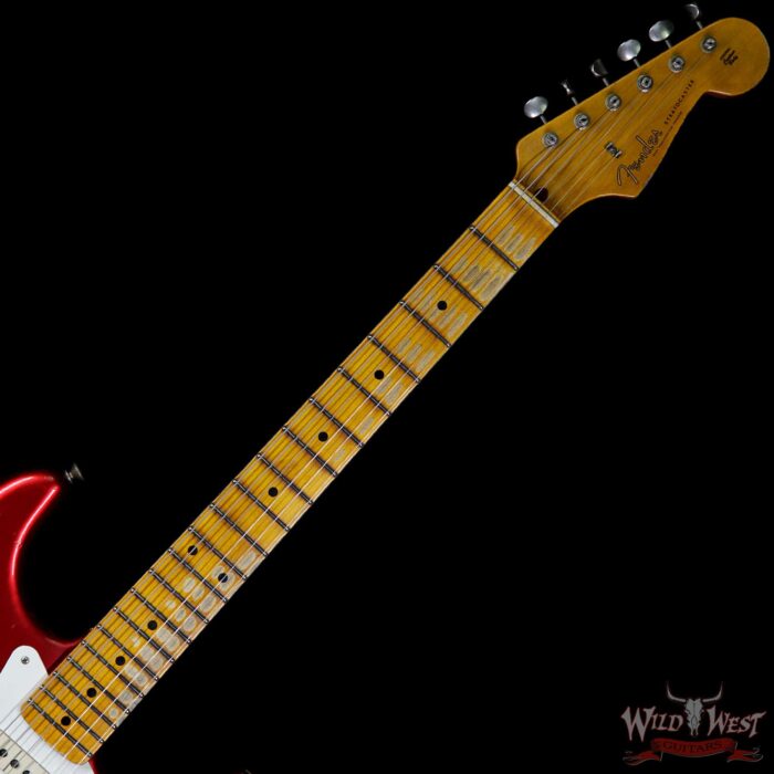 Fender Custom Shop 1957 Stratocaster Heavy Relic Maple Neck Candy Apple Red - Image 9