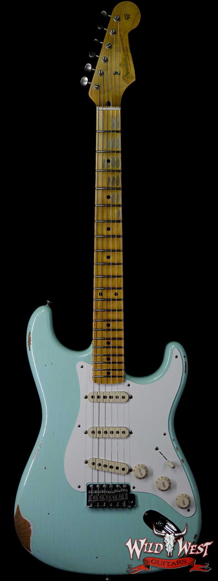 Fender Custom Shop 1957 Stratocaster Relic Maple Neck Surf Green - Image 1