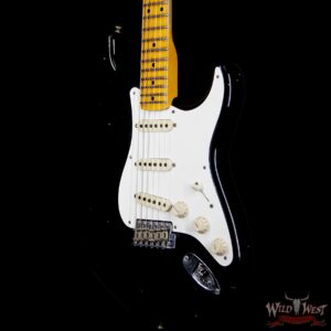 Fender Custom Shop 1957 Stratocaster Maple Neck Journeyman Relic with Dirty Neck Black - Image 2