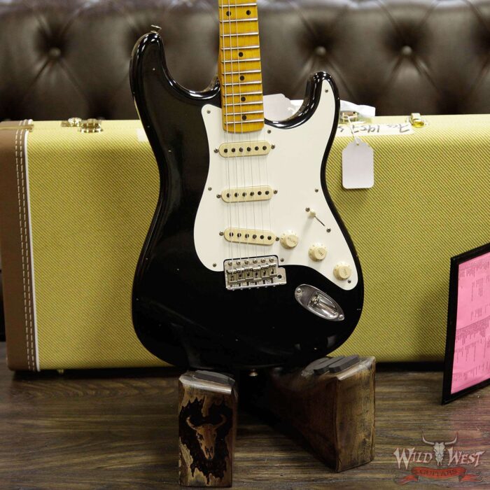 Fender Custom Shop 1957 Stratocaster Maple Neck Journeyman Relic with Dirty Neck Black - Image 12