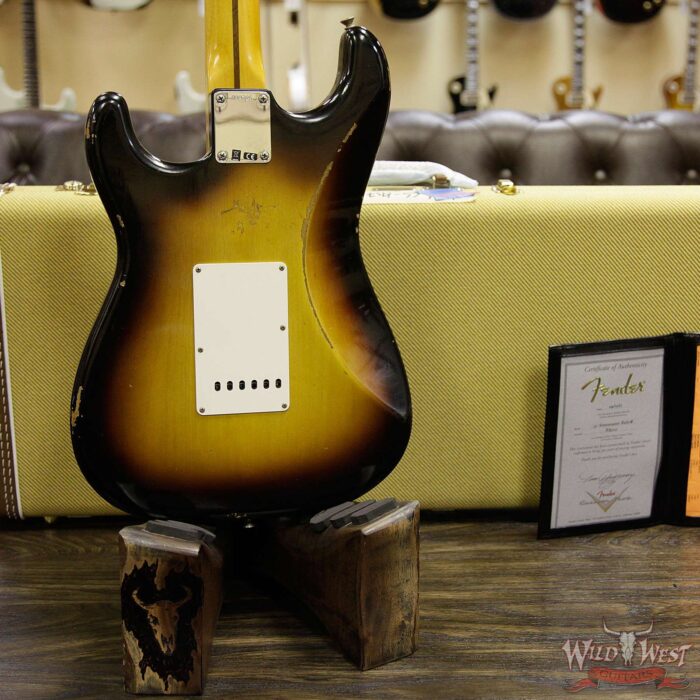 Fender Custom Shop 1957 Stratocaster Relic Maple Fretboard 2 Tone Sunburst - Image 14