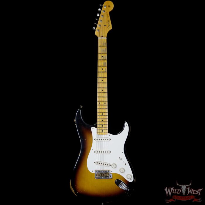 Fender Custom Shop 1957 Stratocaster Relic Maple Fretboard 2 Tone Sunburst - Image 4