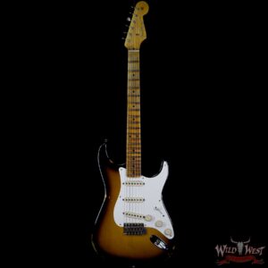 Fender Custom Shop 1957 Stratocaster Relic Maple Neck 2 Tone Sunburst - Image 4
