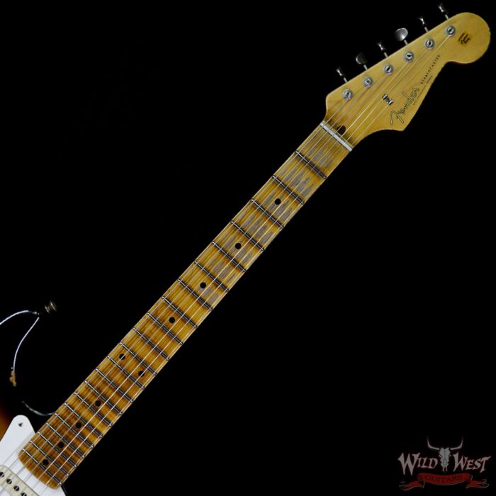 Fender Custom Shop 1957 Stratocaster Relic Maple Neck 2 Tone Sunburst - Image 8