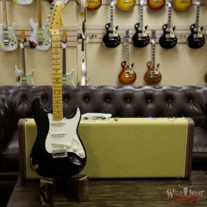 Fender Custom Shop Collection 1957 Stratocaster Relic Maple Neck & Fretboard Black - Image 11