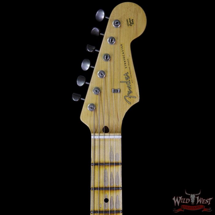 Fender Custom Shop Collection 1957 Stratocaster Relic Maple Neck & Fretboard Black - Image 7
