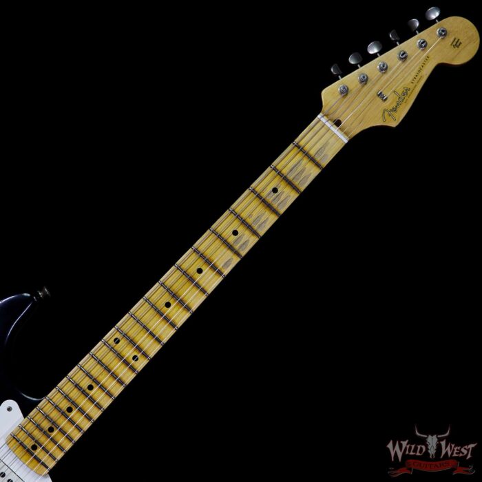 Fender Custom Shop Collection 1957 Stratocaster Relic Maple Neck & Fretboard Black - Image 8