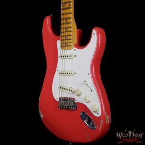Fender Custom Shop 1957 Stratocaster Relic Maple Neck Fiesta Red - Image 2