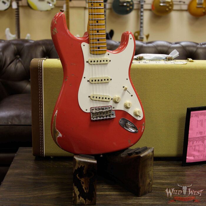 Fender Custom Shop 1957 Stratocaster Relic Maple Neck Fiesta Red - Image 13