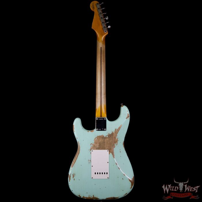 Fender Custom Shop 1957 Stratocaster Heavy Relic Maple Neck Surf Green - Image 5