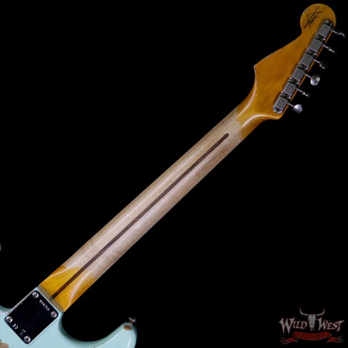 Fender Custom Shop 1957 Stratocaster Heavy Relic Maple Neck Surf Green - Image 10