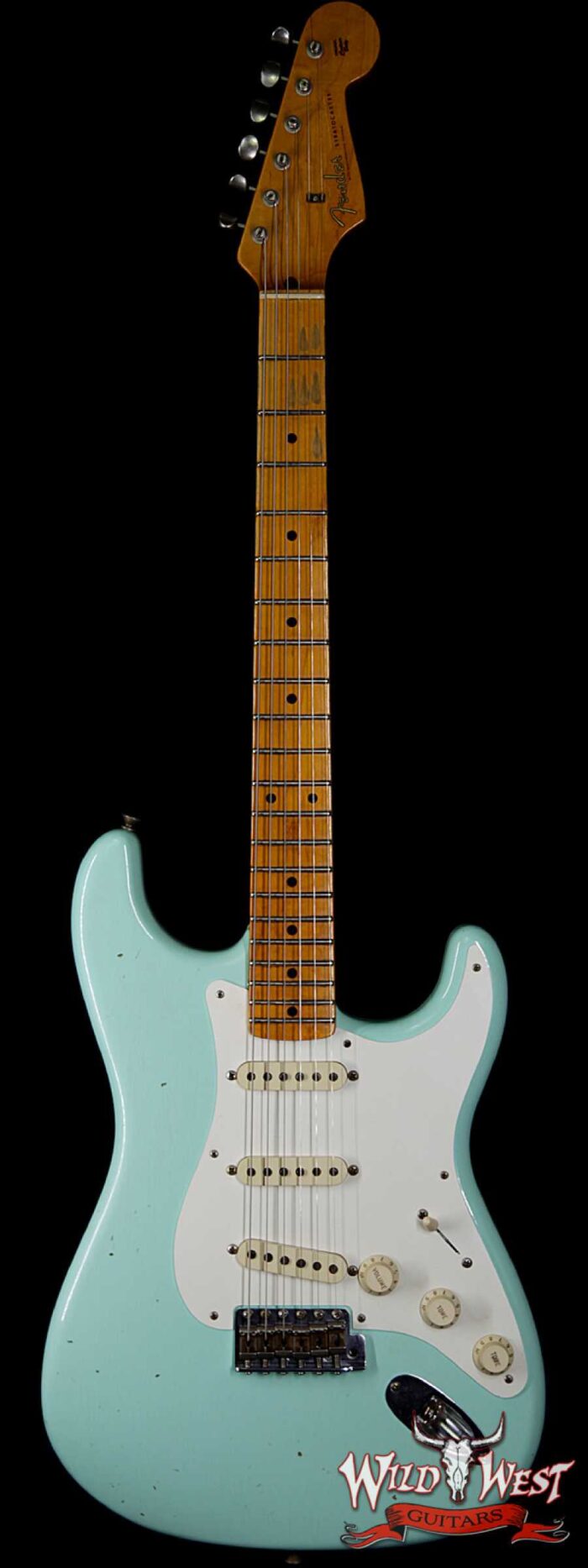 Fender Custom Shop 1957 Stratocaster Relic Maple Neck Surf Green - Image 1