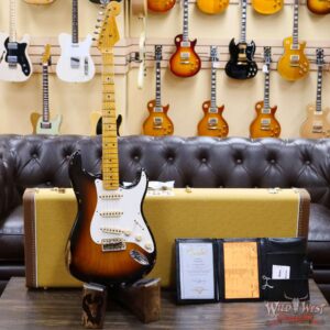 Fender Custom Shop 1957 Stratocaster Relic Ash Body Quartersawn Maple Neck 2 Tone Sunburst - Image 6